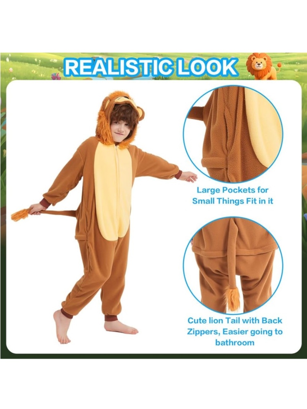 Kids Lion Costume Onesie